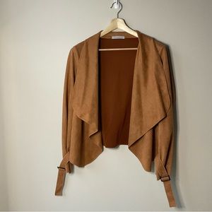 Boutique Suede Cardigan Top